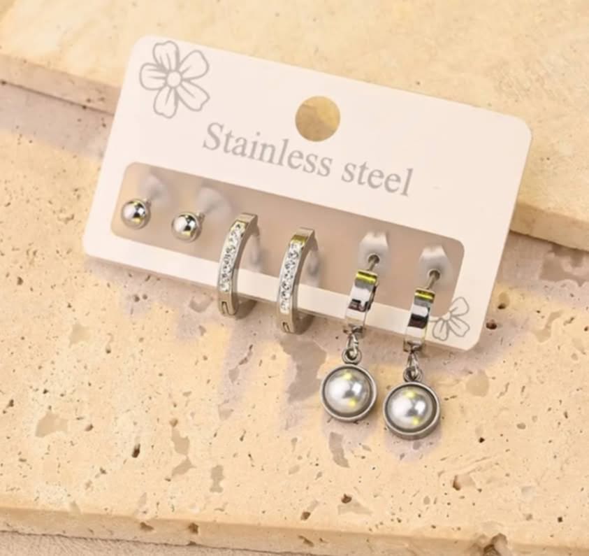 Ohrstecker & Creolen mit Perle und Zirkonia