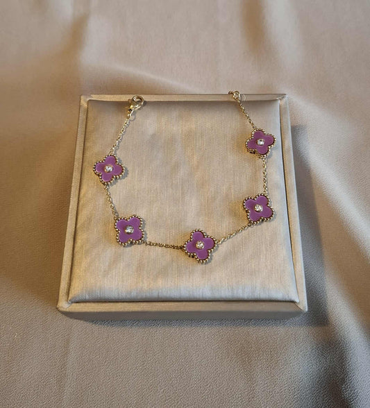 Armband Flieder mit funkelndem Zirkonia