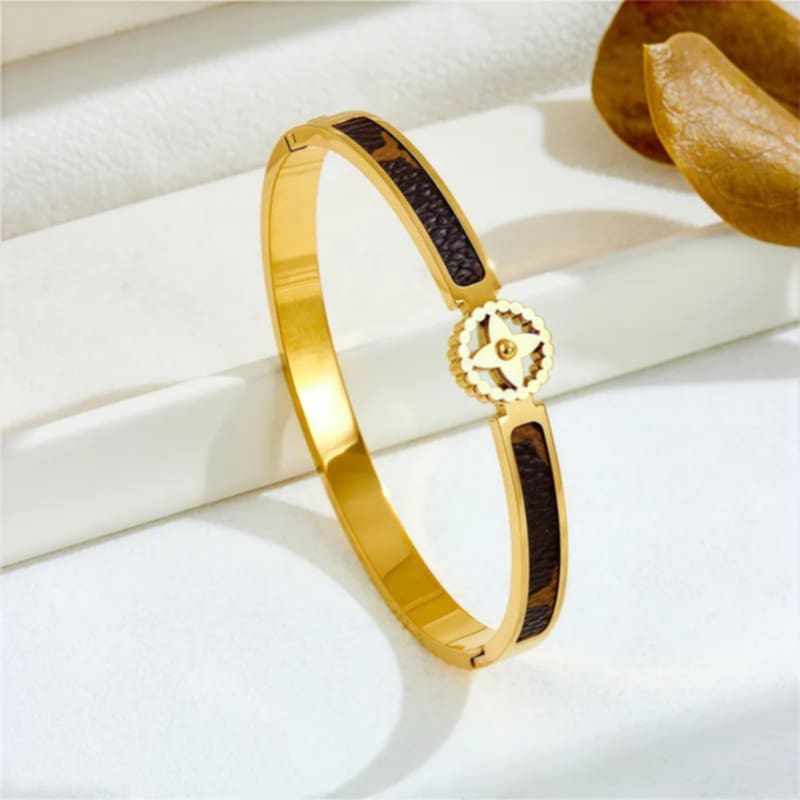 Armreif in gold-brauner Optik