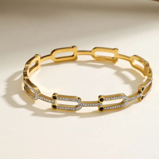 Armreif aus Edelstahl – Hufeisen-Design