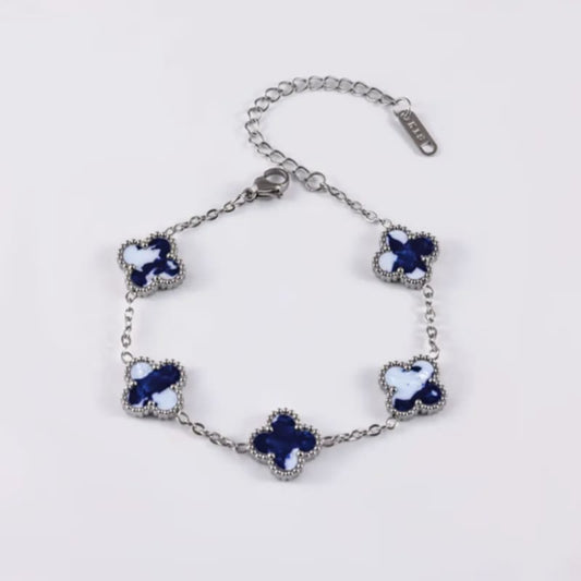 Klee-Armband in Batik-Optik